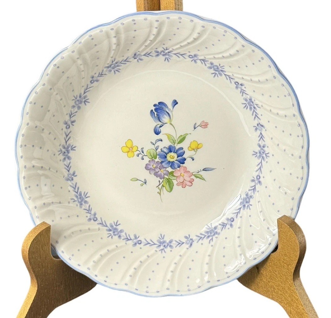 Nikko Tableware Blue Peony 7.75" Soup Bowls Lot Of 6 Ironstone Made Japan EUC