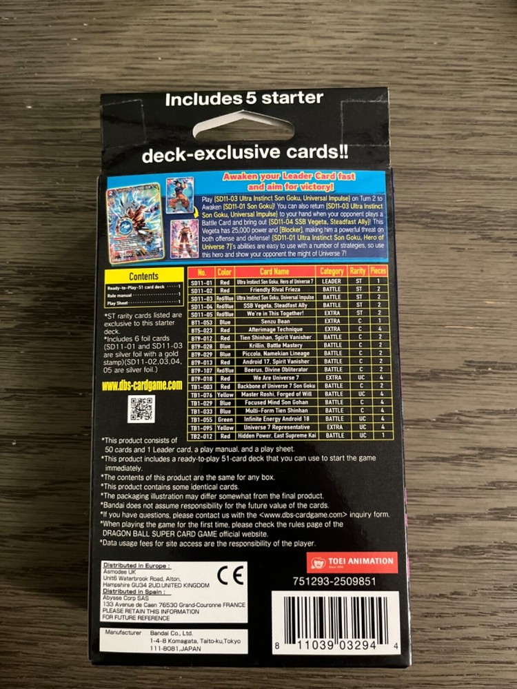 Instinct Surpassed Starter Deck SEALED - Dragon Ball Super Card Game
