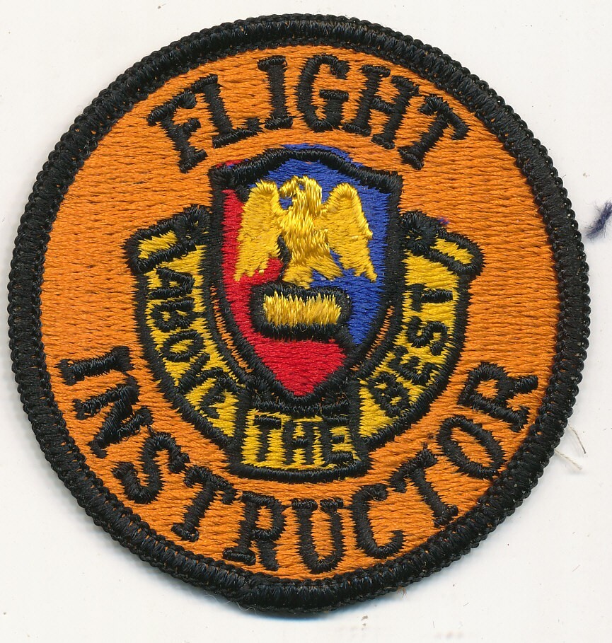 Flight Instructor patch US Army Aviation School Vietnam era round type