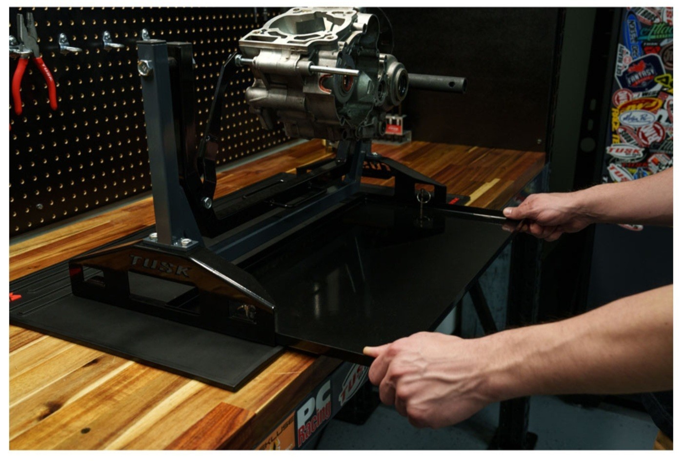 Tusk Motorcycle Engine Rebuild Rotary Stand Dirt Bike ATV Motocross Rotating