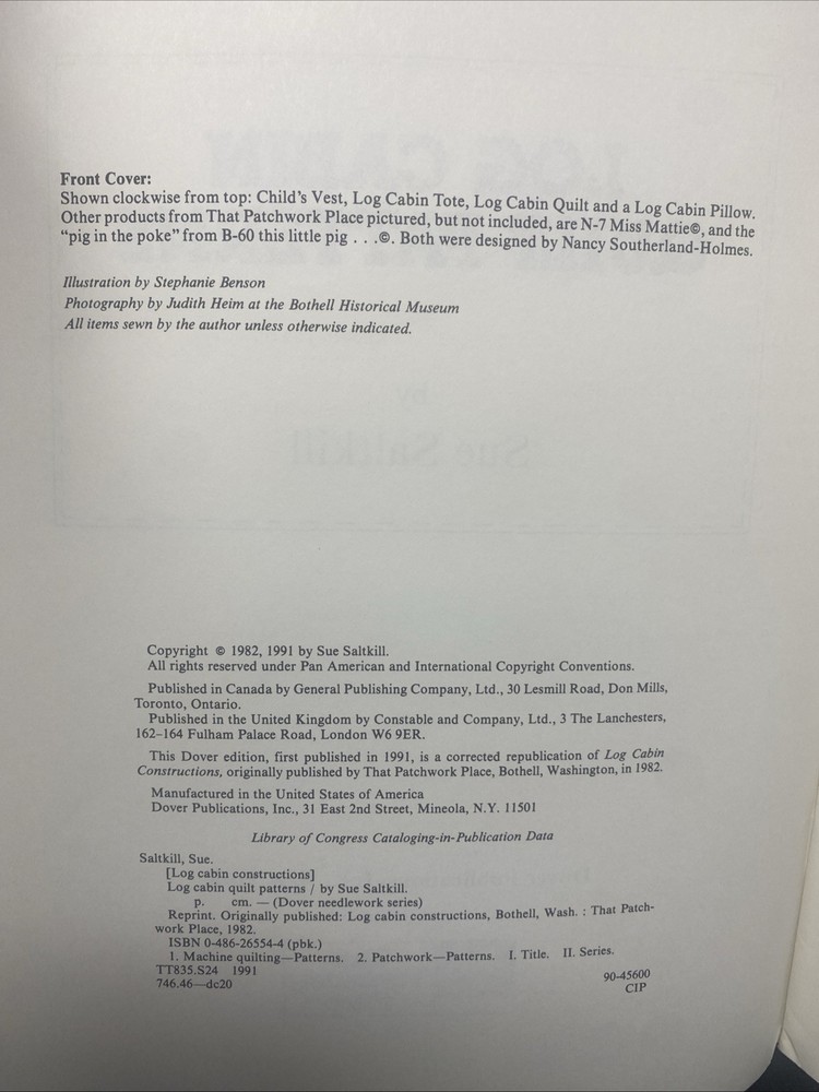 Vintage Sue Saltkill Log Cable Quilt Patterns