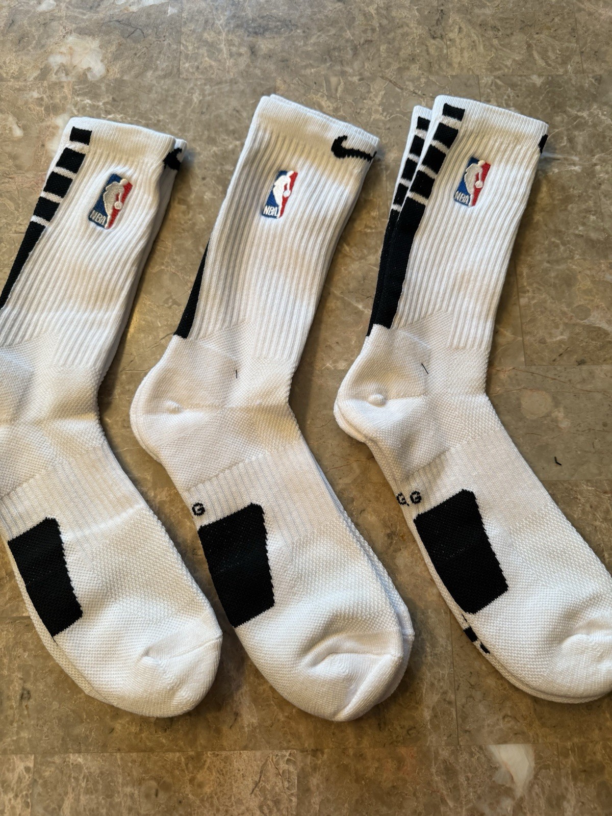 Nike NBA Elite DRI-FIT Socks 3 Pair Large