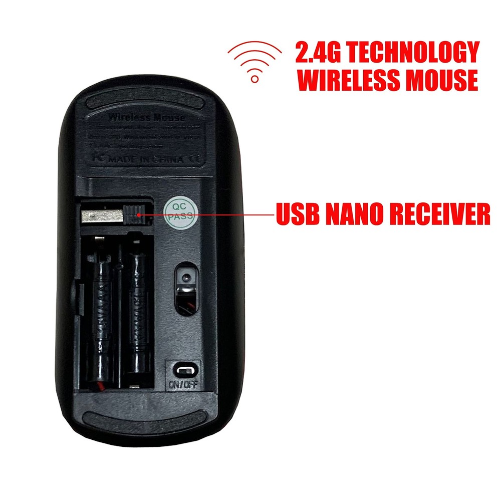 2.4G Wireless Mouse with Cute Pattern Design for All Laptops and Desktops wit...