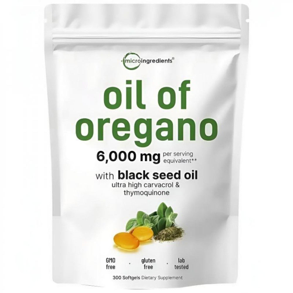 2 in 1 Oil of Oregano & Black Seed Softgels Count with Carvacrol, 40% discount !