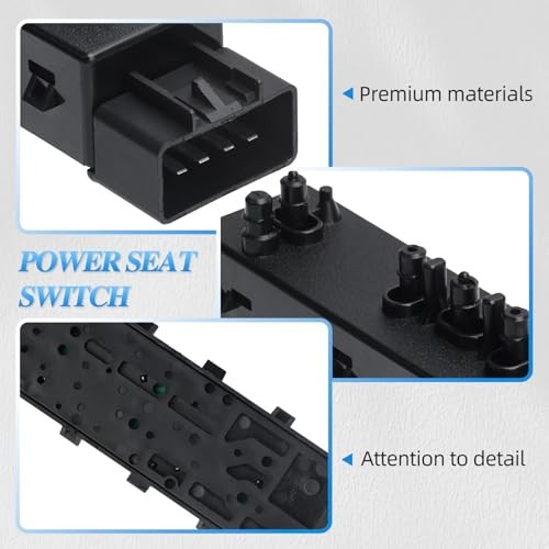 Power Seat Switch Front Driver Seat Adjustment Switch | Compatible with 2010
