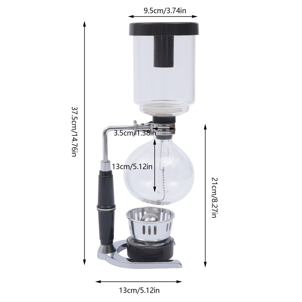 5-Cup Coffee Syphon Tabletop Siphon (Syphon) Coffee Maker Maker Brewer Machine