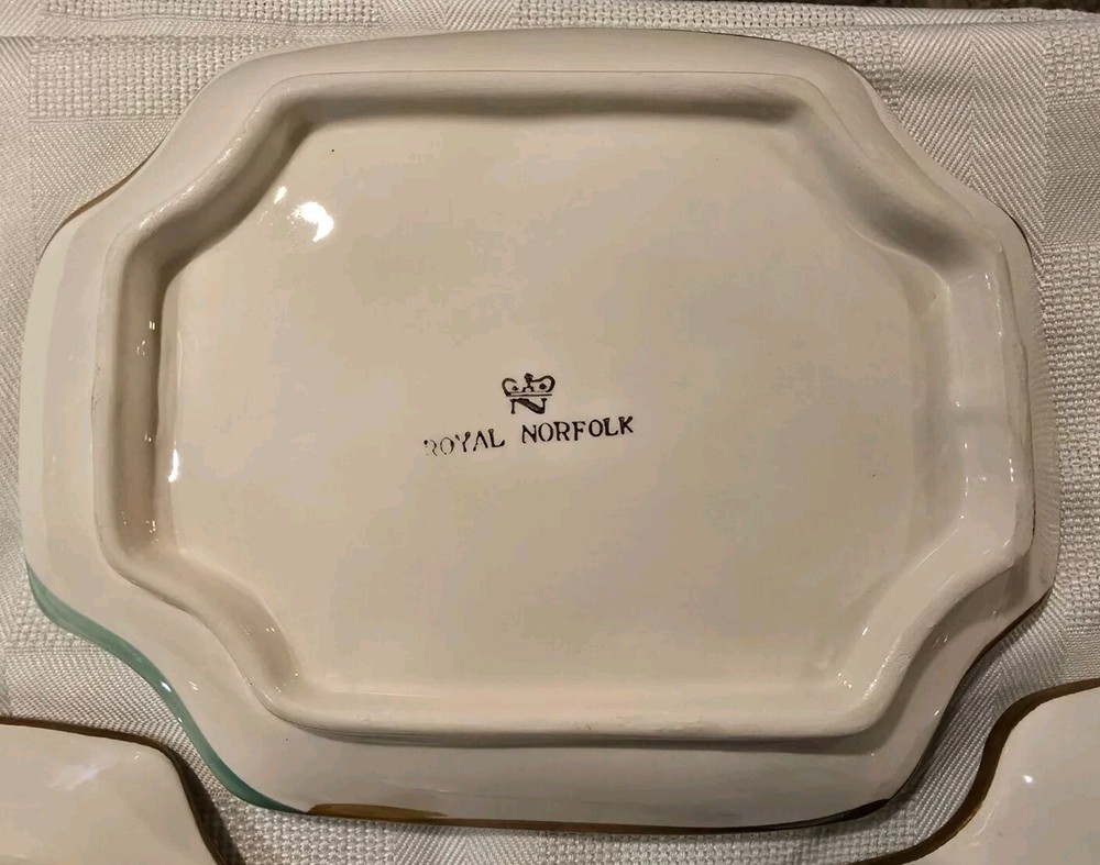 4 Royal Norfolk Spring Rabbit Floral Easter Plates