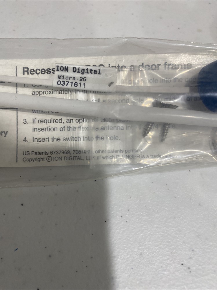 ION Security Plunger Wireless Door Sensor RB2G (2 GIG Compatible) Switch