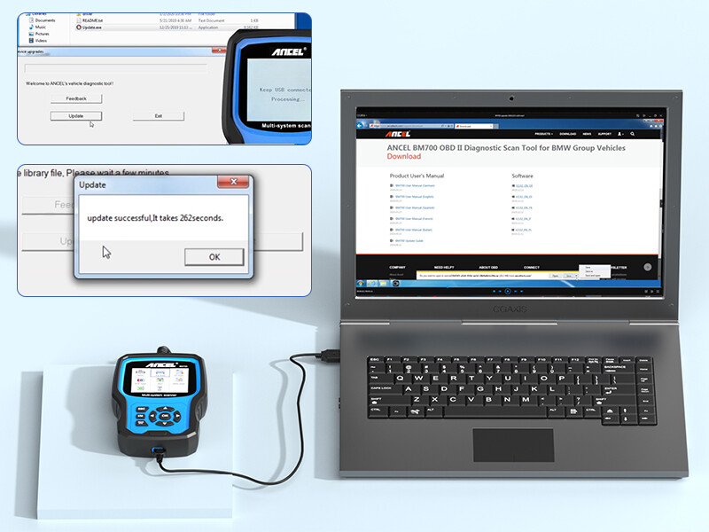 ANCEL BM700 Fit for BMW/Mini/RR OBD2 Scanner Full System Diagnostic Code Reader