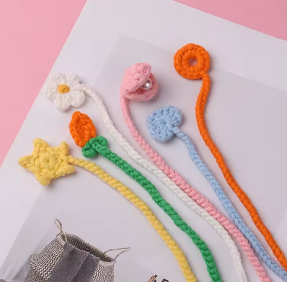 6-Pack Beginner Crochet Kit – Animal Bookmark DIY Set w/ Yarn & Video Tutorials