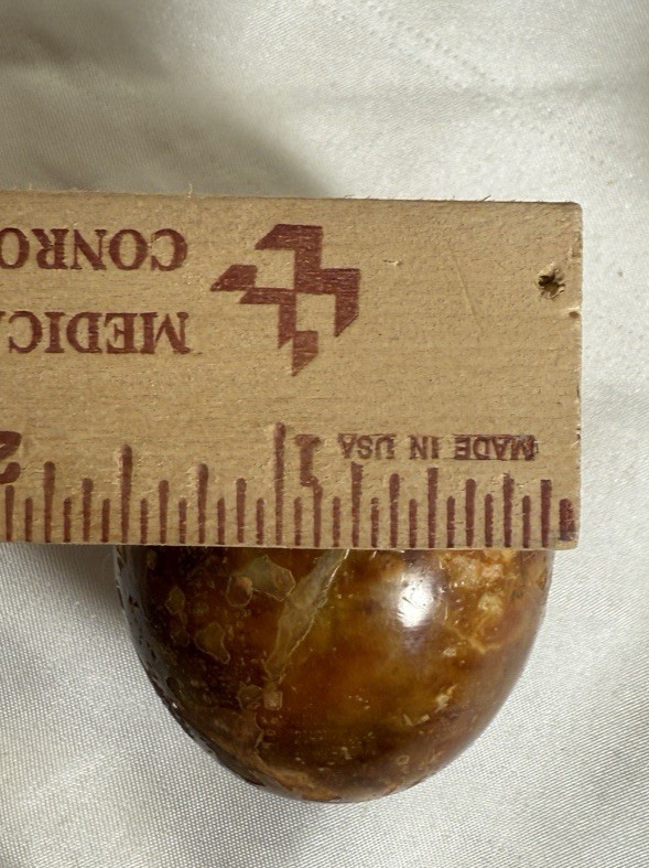 Alabaster Brown Orange Marble Stone Egg
