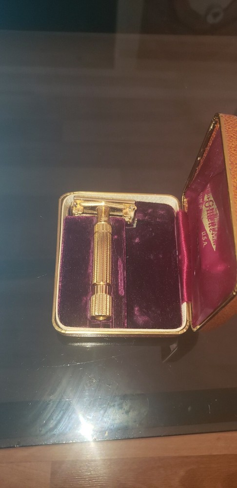 gillette gold safety razor vintage