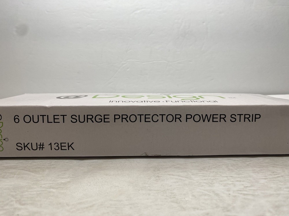 @Design Outlet Surge Protector Power Strip • White