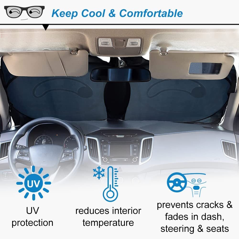 Foldable Car Windshield Sun Shade Visor Auto Front Window UV Block Shield Cover