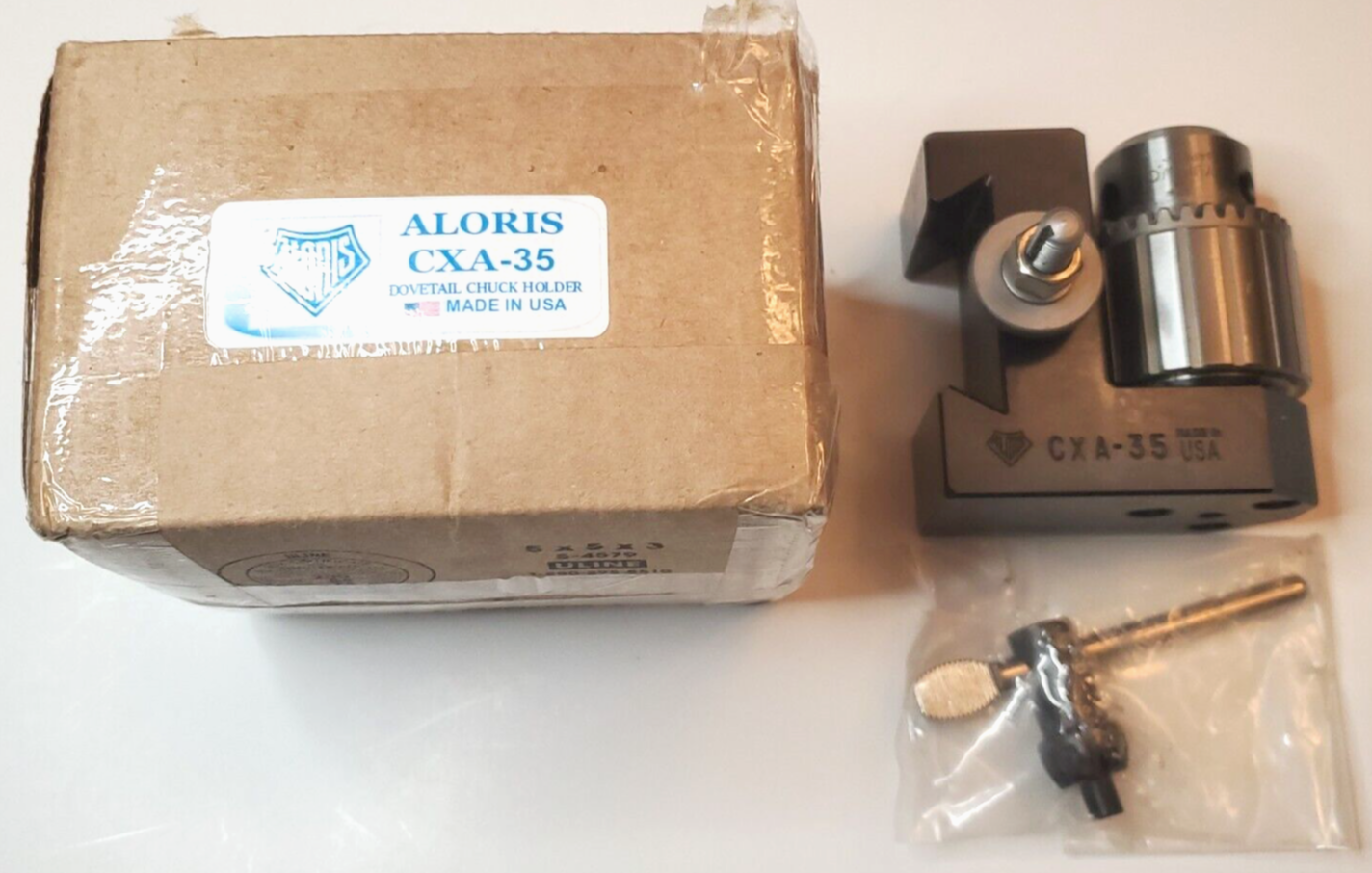 Aloris CXA-35 Dovetail Chuck Collet Drilling Holder for Tool Post Made in USA