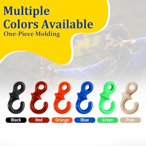 Archery Bow String Dampener Package, Bow String Stabilizer, 4 Pack Black