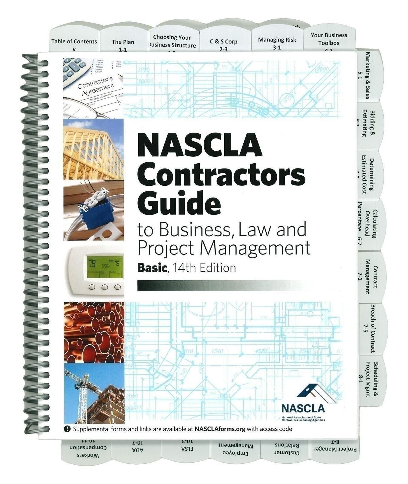 Highlighted and Tabbed - NASCLA Basic 14th Edition NASCLA Contractors Guide