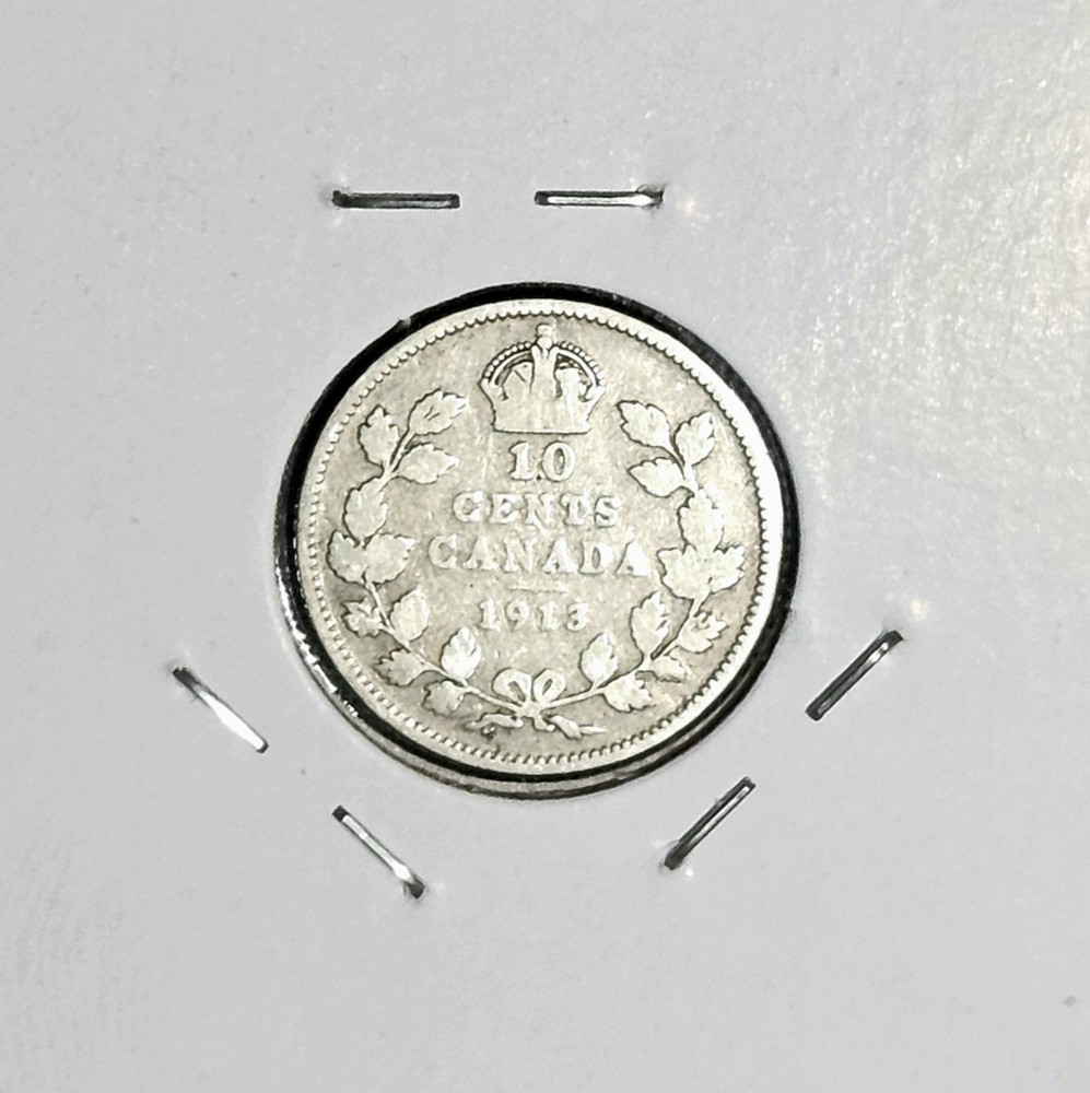 1913 Canada 10 Cent. .925% Silver. (CANF)