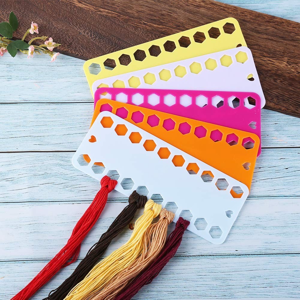 5Pieces Cross Stitch Thread Holder Storage Tool Embroidery Floss Organizer Need