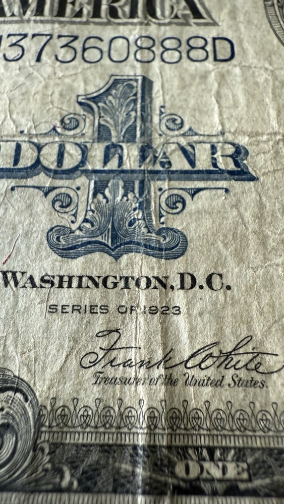 1923 $1 Silver Certificate Circulated Big Bill Large Size Note