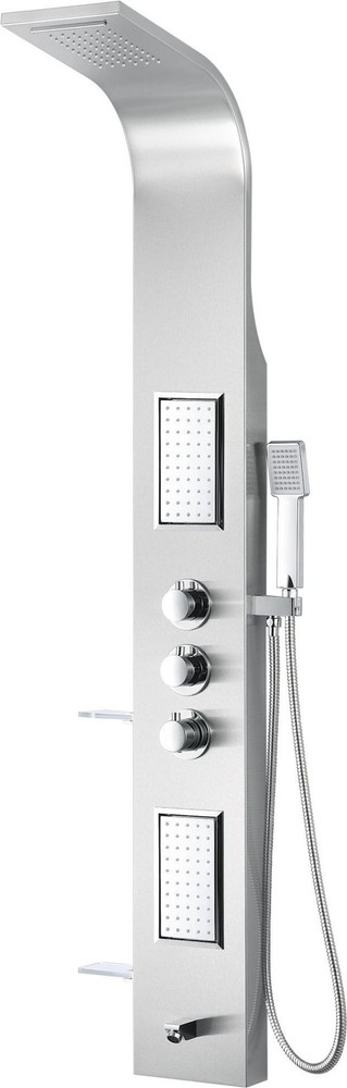Anzzi SP-AZ042 Field 63" Thermostatic Shower Panel - Silver