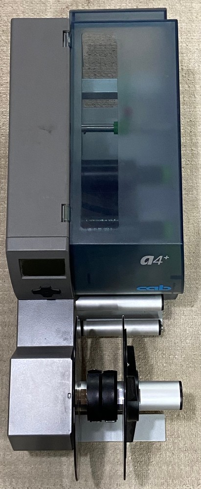CAB a4+ 300 DPI Thermal Transfer Printer with CAB ER1/210 External Rewinder