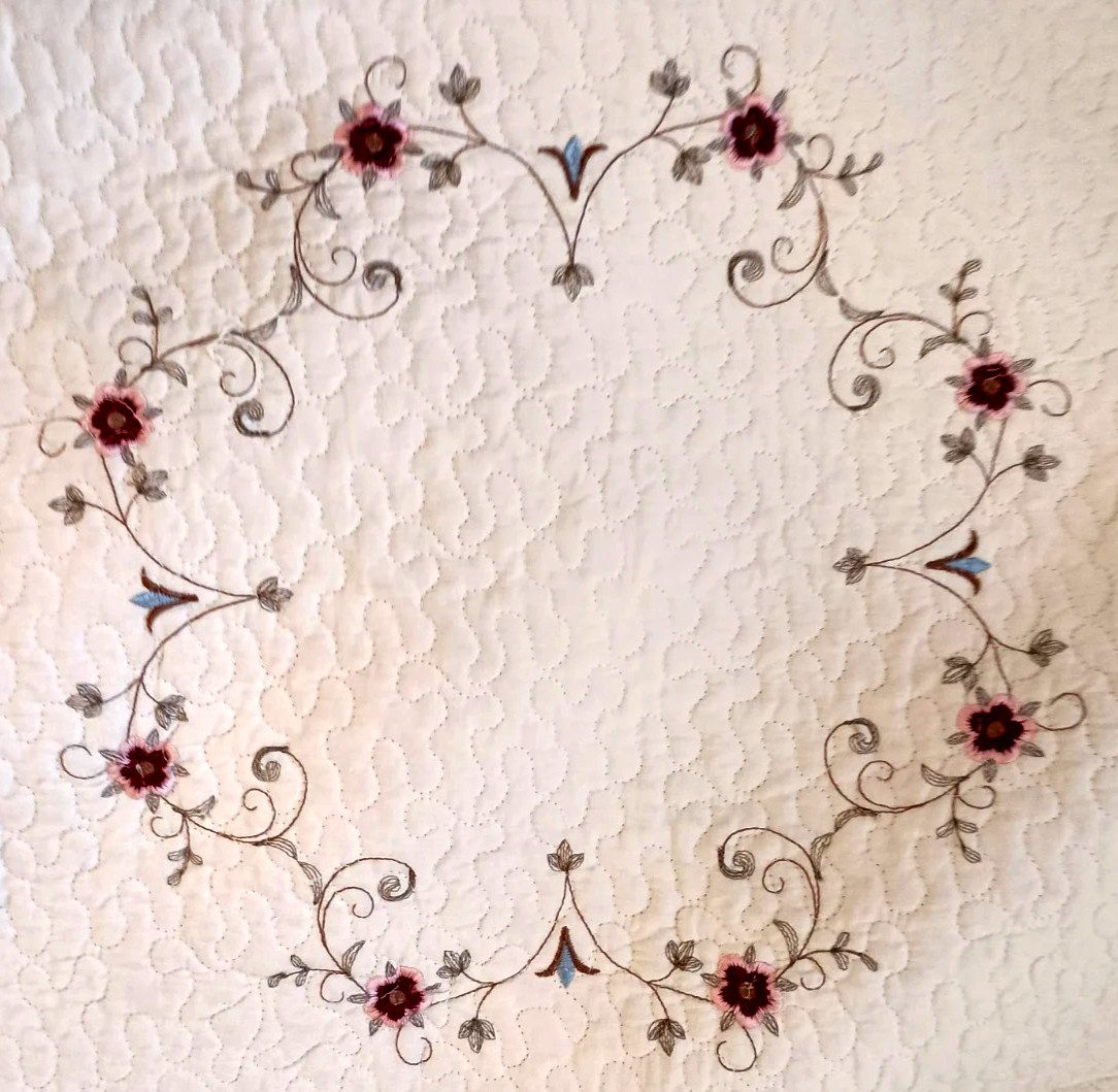 Gold Collection Marlena Floral 100% Cotton 6-Piece Quilt Set Bedspread Coverlet