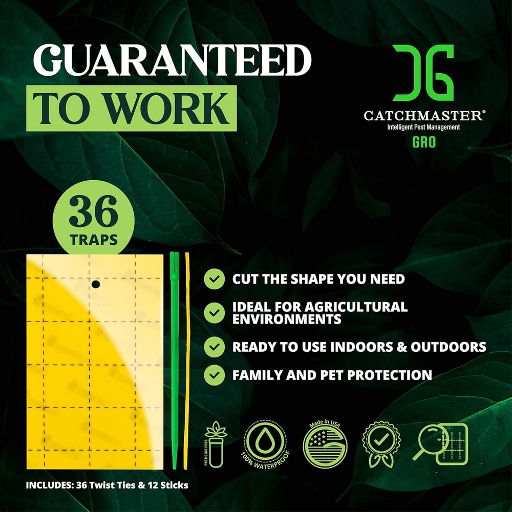 Catchmaster GRO Yellow Regular Double Sided Sticky Traps