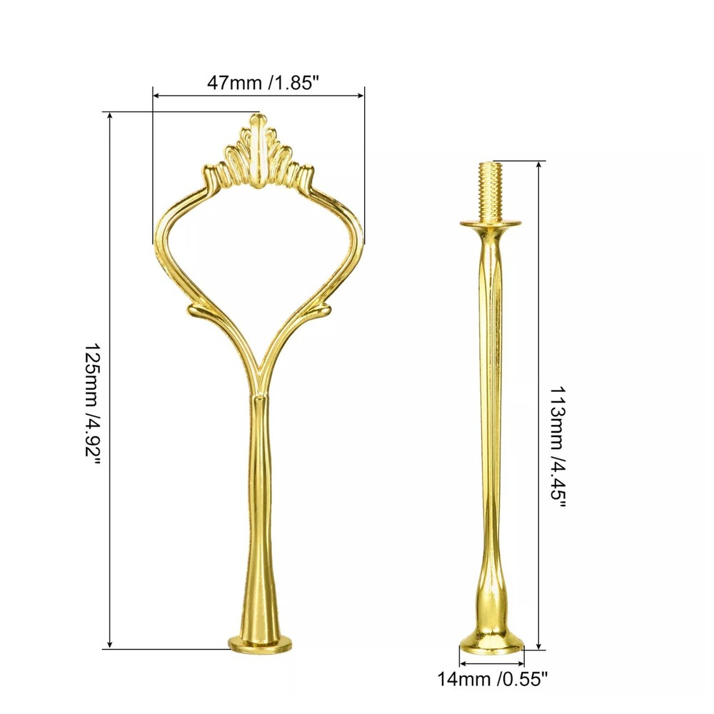 Cake Stand Hardware Cupcake Dessert Appetizer Plate Fitting CROWN Gold Silver