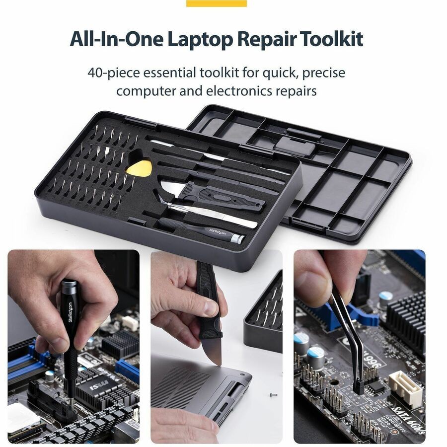 StarTech LAPTOPTOOLKIT 40-Piece Repair Tool Kit w/ Magnetic Tray