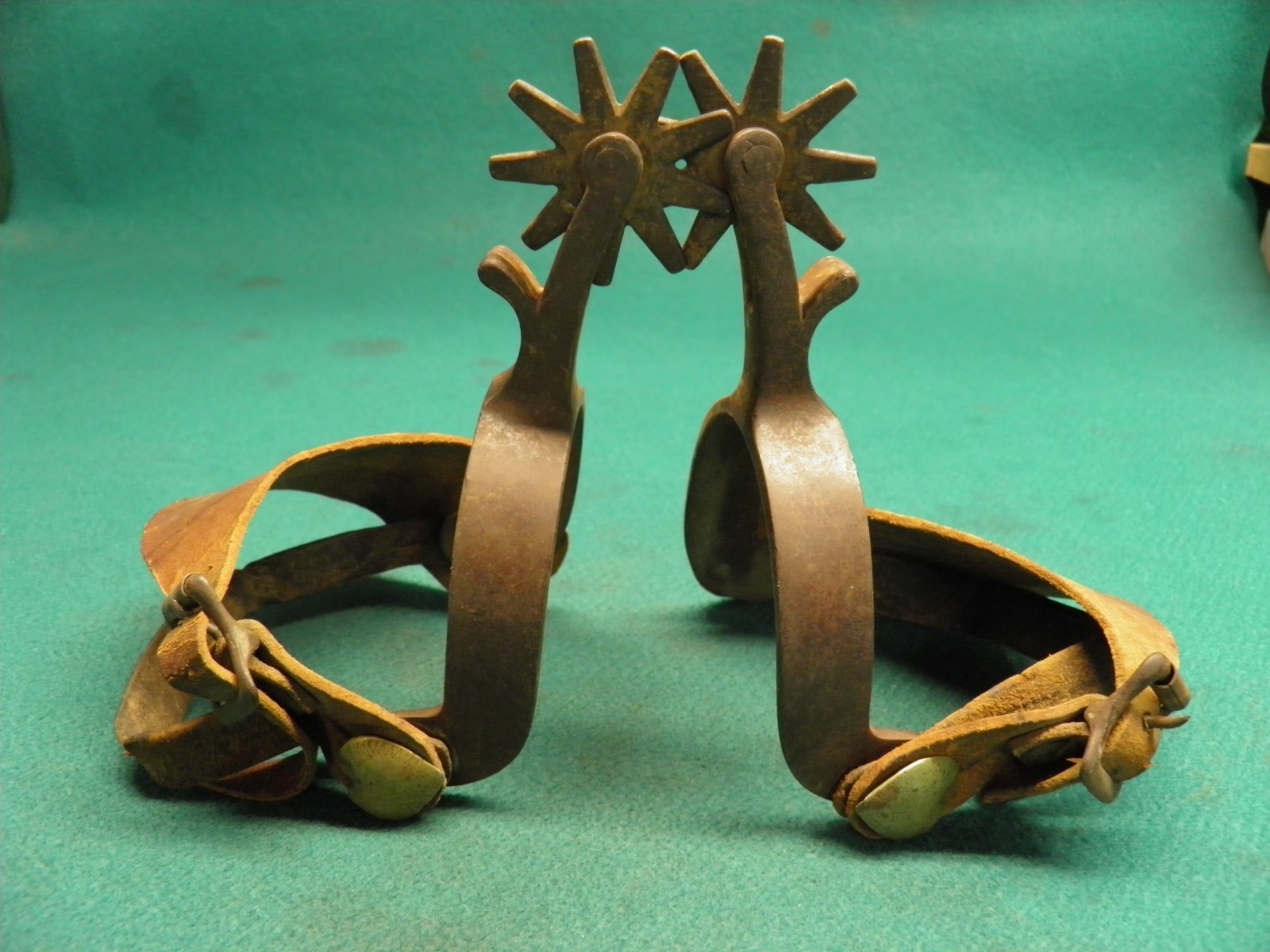 NICE OLD VINTAGE PAIR OF CROCKETT WESTERN COWBOY SPURS