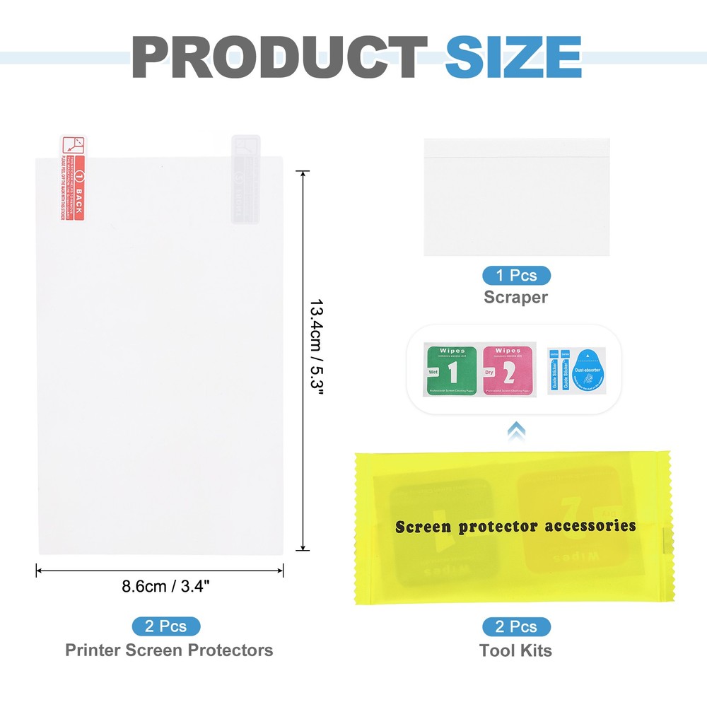 2Pcs Printer LCD Screen Protector, 6，25" Scratch-Resistant Protective Films