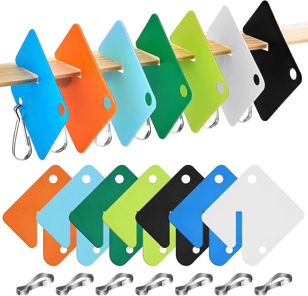70 Sets Key Tags Blank Slotted Plastic White Key Tags Ring Numbered Key