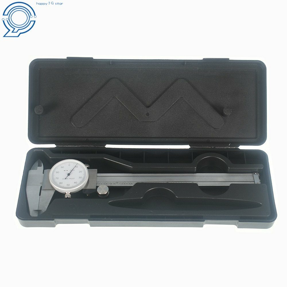 6 Inch Dial Caliper Stainless Steel Shockproof Gauge 0.001" Of One Inch.