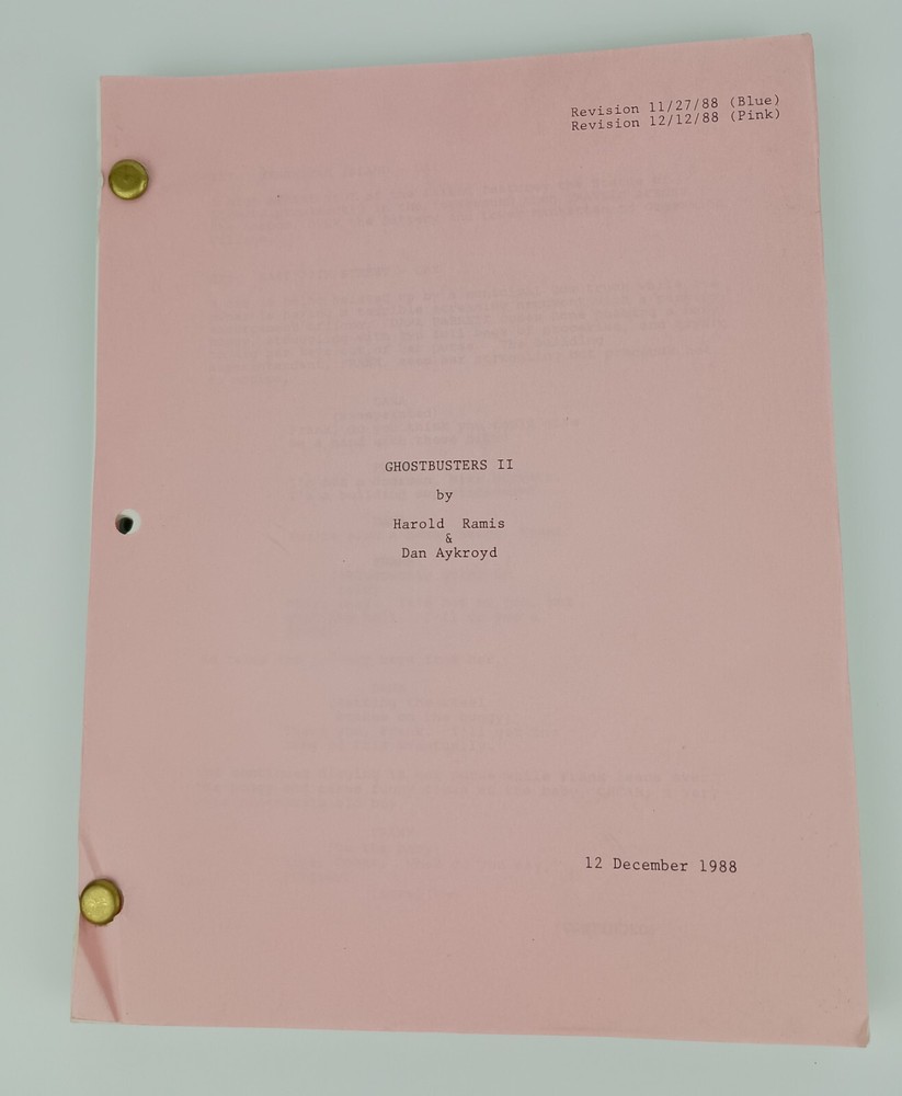 Ghostbusters II Script - 1988 Pink & Blue Revision