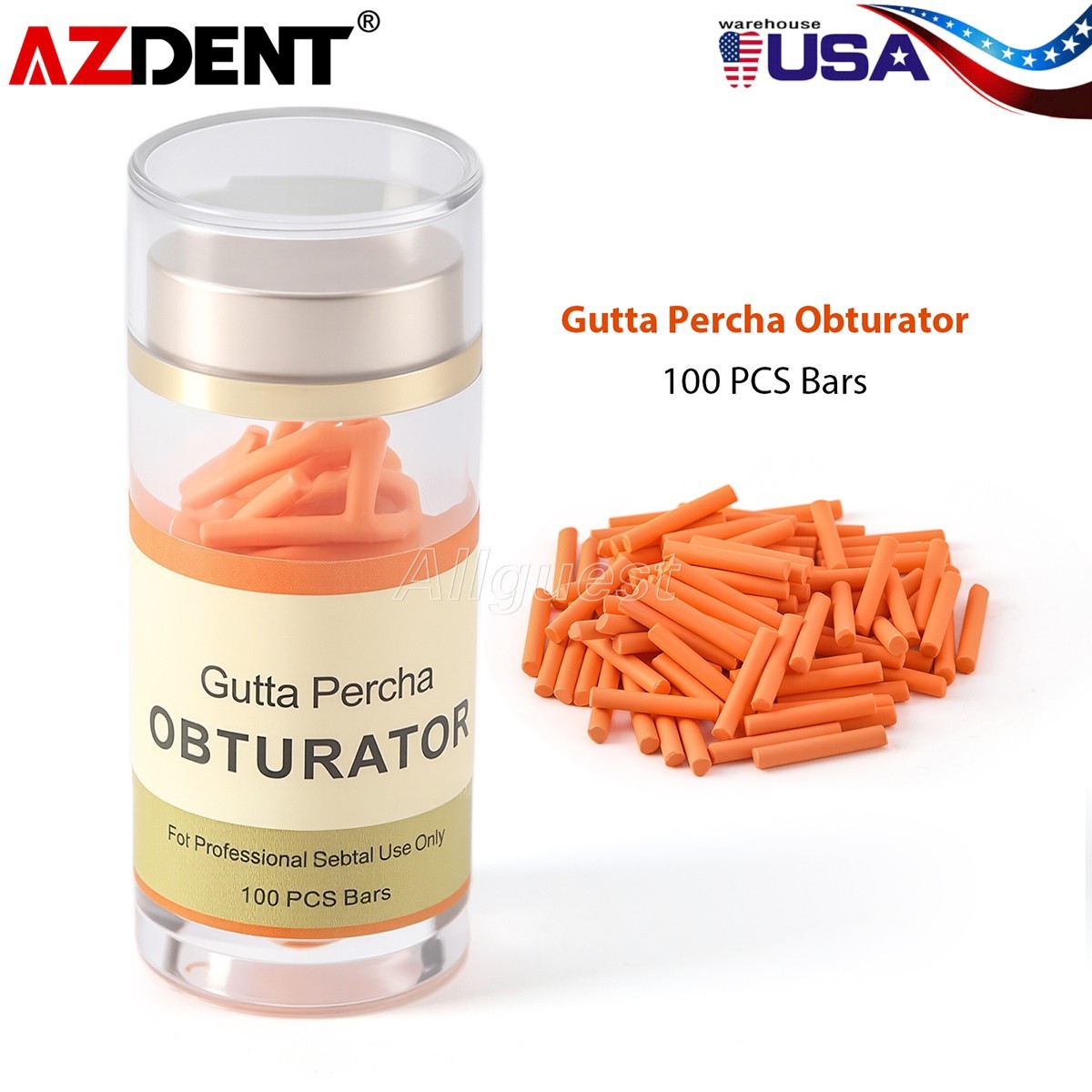 100pcs Dental Endodontic Gutta Percha Pellets Bar for Obturation System Pen/Gun