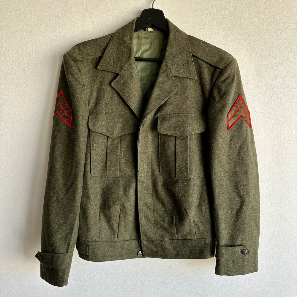 WWII USMC Marine Corps Ike Jacket Named