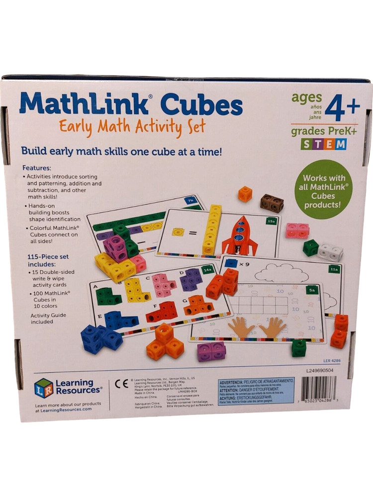 Learning Resources MathLink Cubes Early Math Activity Set 115 pcs Ages 4+
