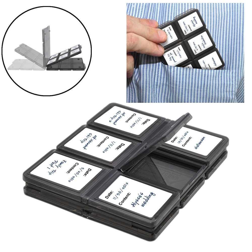 12-Slots Foldable Memory Case For Olympus OM-D E-M10 E-M5 Mark II E-M1 SP-100