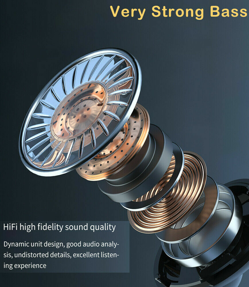 TWS Bluetooth Earbuds Waterproof Bluetooth 5.1 Headset Noise Cancelling Wireless