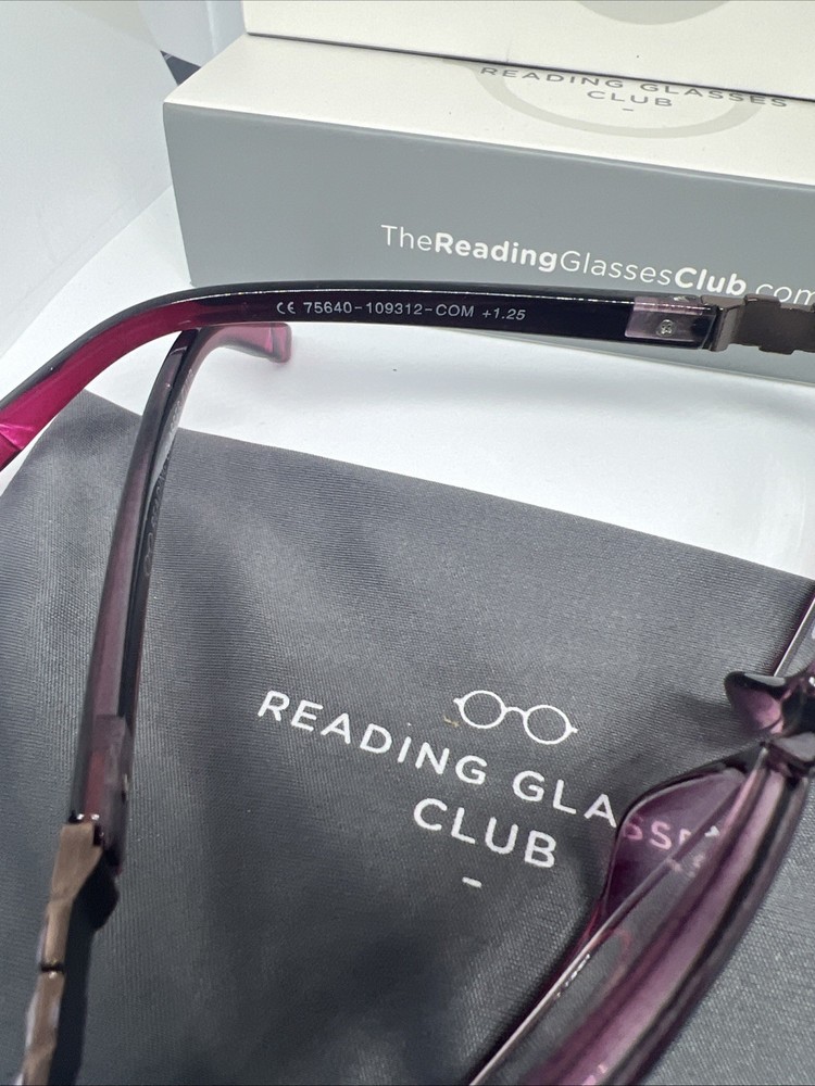 2PK Reading Glasses Premium +2.25 Womens Black/Burgundy Rectangular Strong Hinge