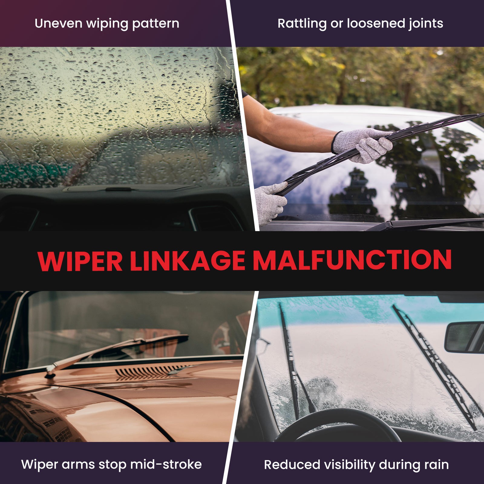 Front Wiper Linkage & Motor Assembly Fit 10-17 Chevrolet Equinox GMC Terrain