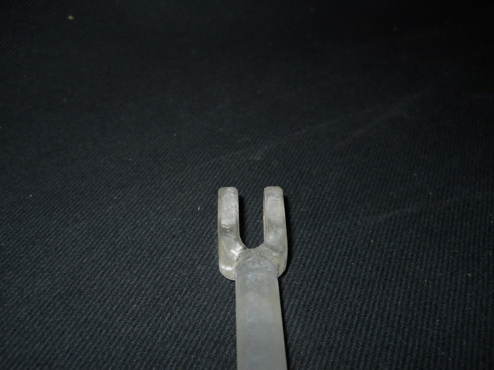 18" Custom Ground Glass Solid Stirring Shaft Bar, 10mm OD, Clevis Fork Type End