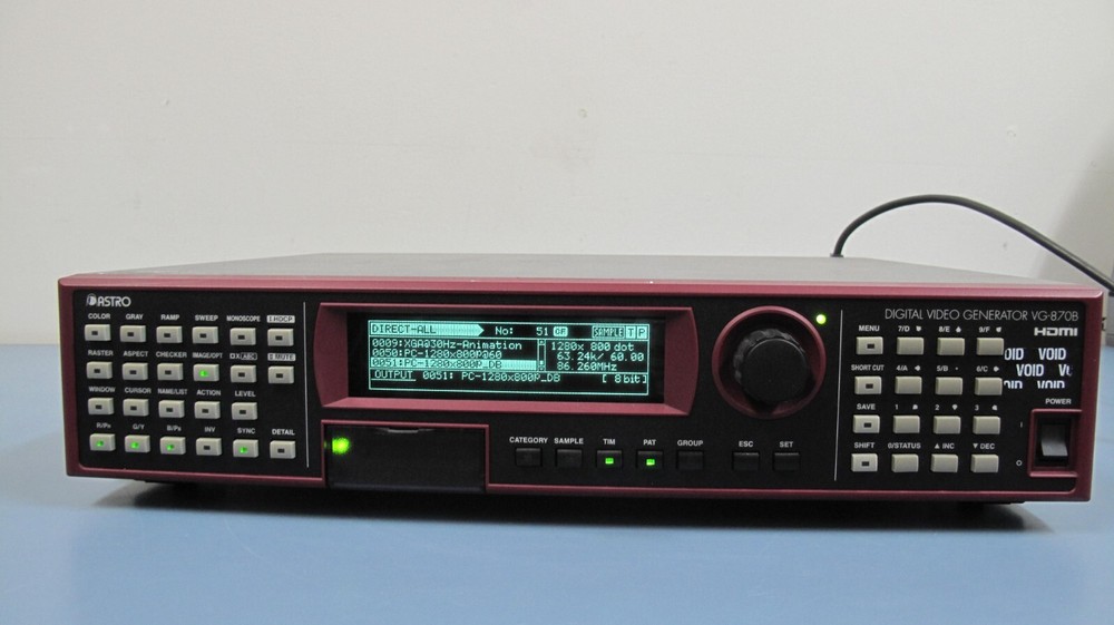 ASTRO Programmable Video Signal Generator Model VG870B