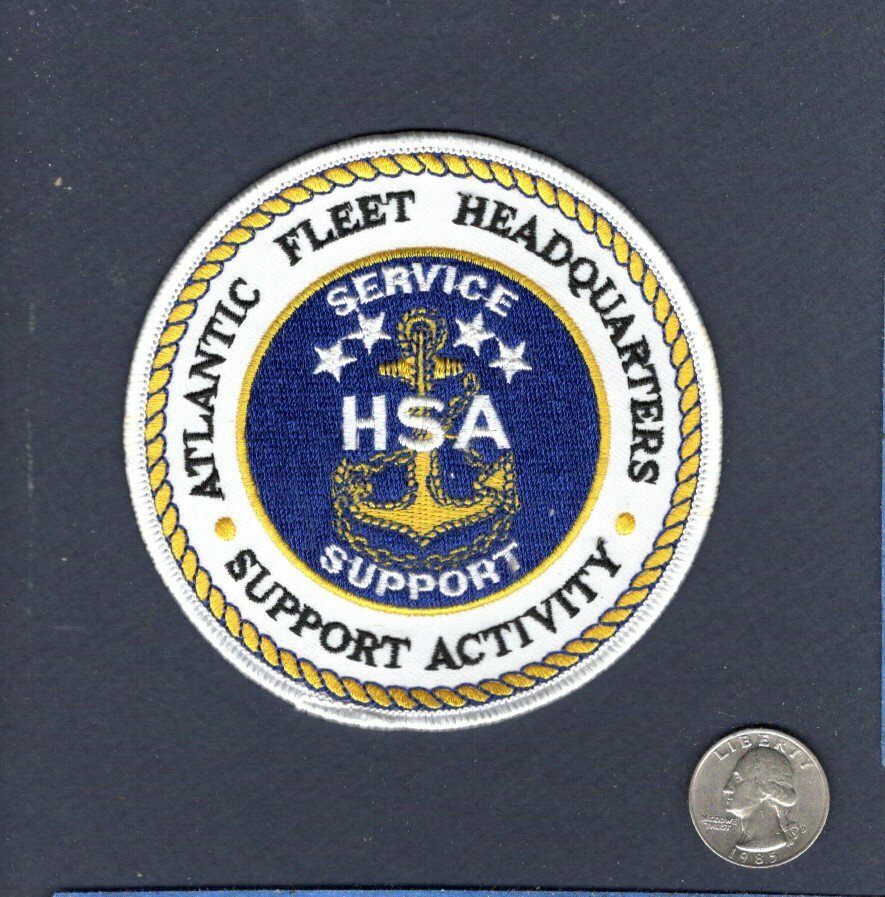 Atlantic Fleet Support Activity HSA NAVSTA Norfolk US Navy Ship Squadron Patch