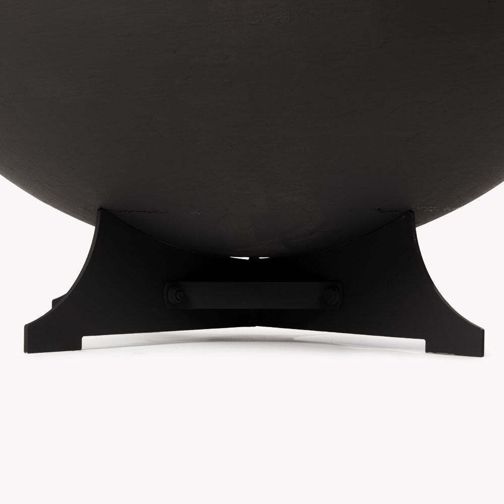 Ash & Ember 32" Hemisphere Fire Pit with Screen and Poker, Cast Iron High-Temper