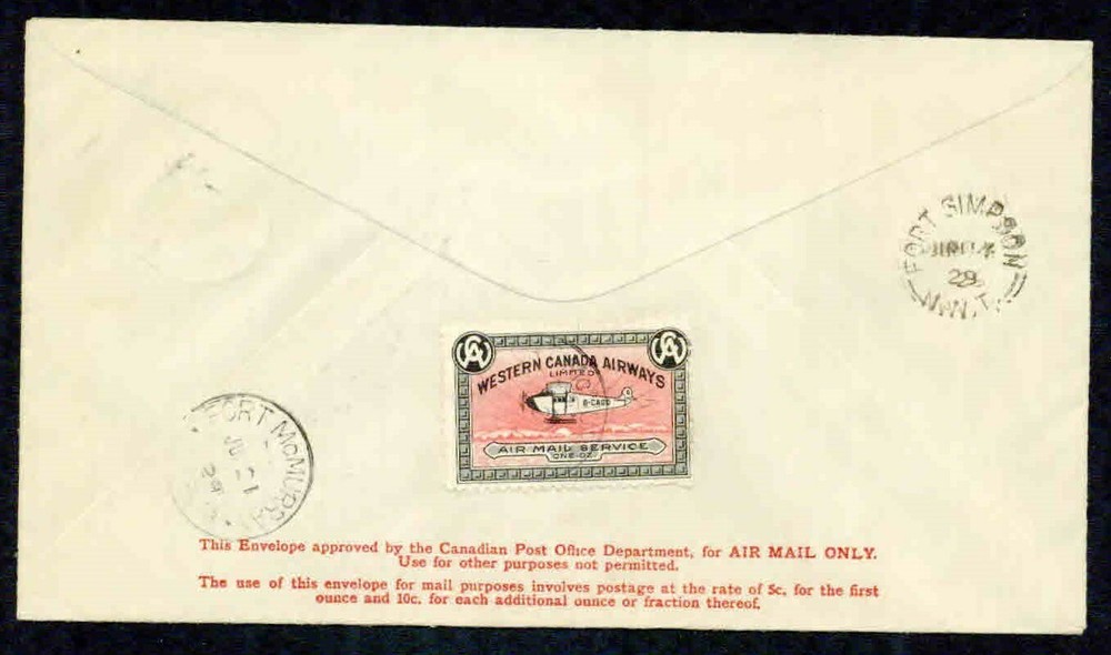 CANADA -1929 – FIRST FLIGHT COVER ALBERTA/ N.W.T. - VF°