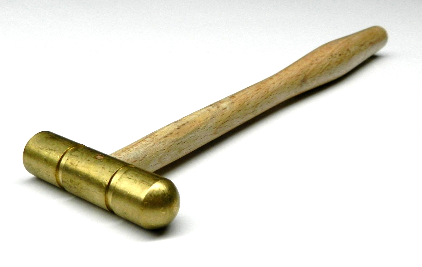 Brass Hammer Small Flat Face & Domed Head 2oz Solid Brass Jewelry Work Hammer