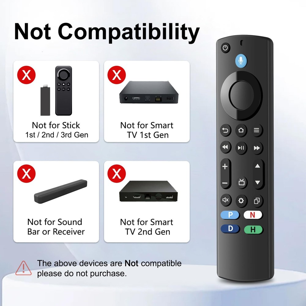 Luyeper Replacement TV Remote for Amazon Fire Stick (4K Max, 4K, HD), Black