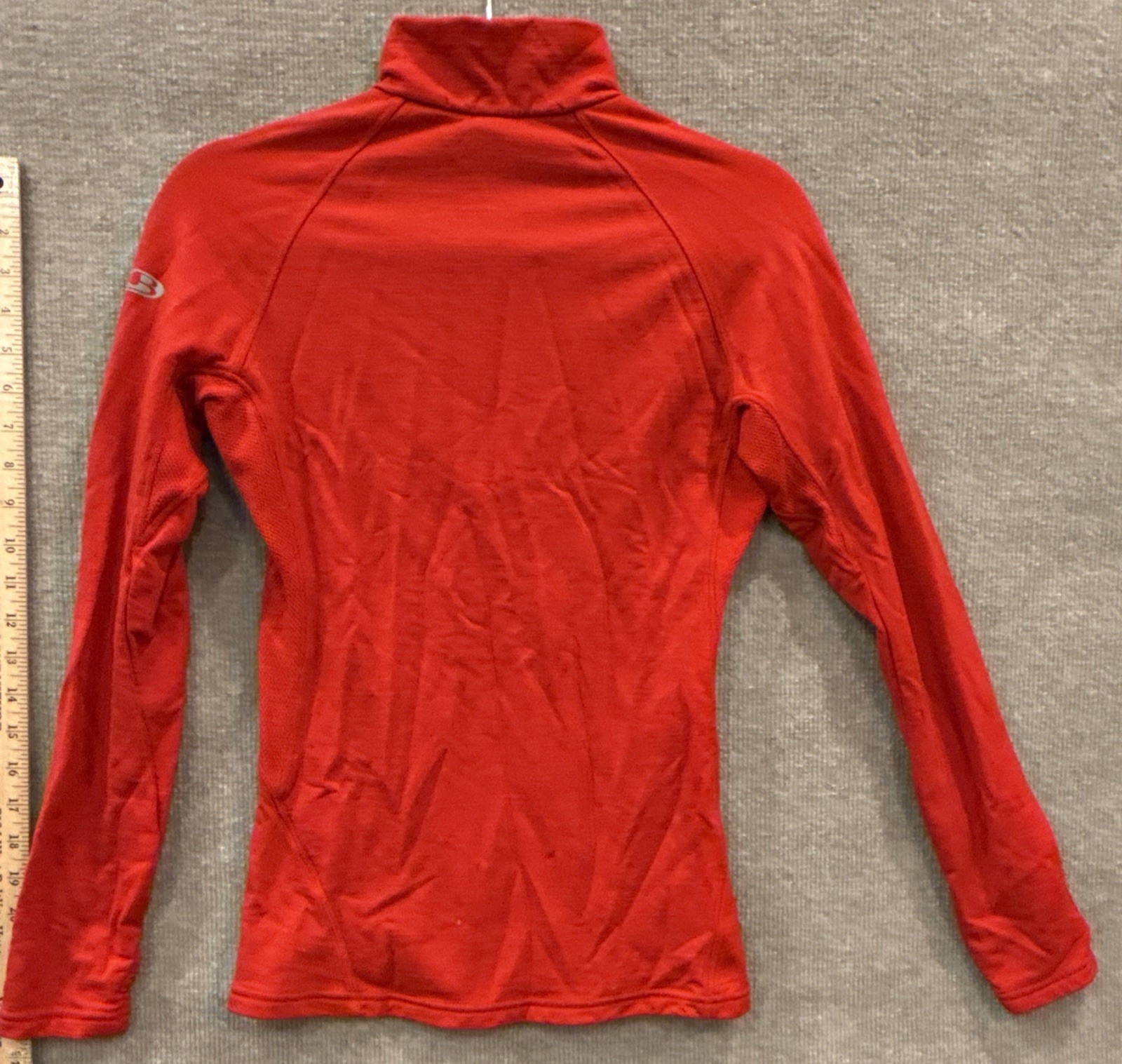 Icebreaker GT 220 Wool Blend, Red,1/4 Zip, Zip Pocket, Gorpcore, Outdoors, Sz Sm